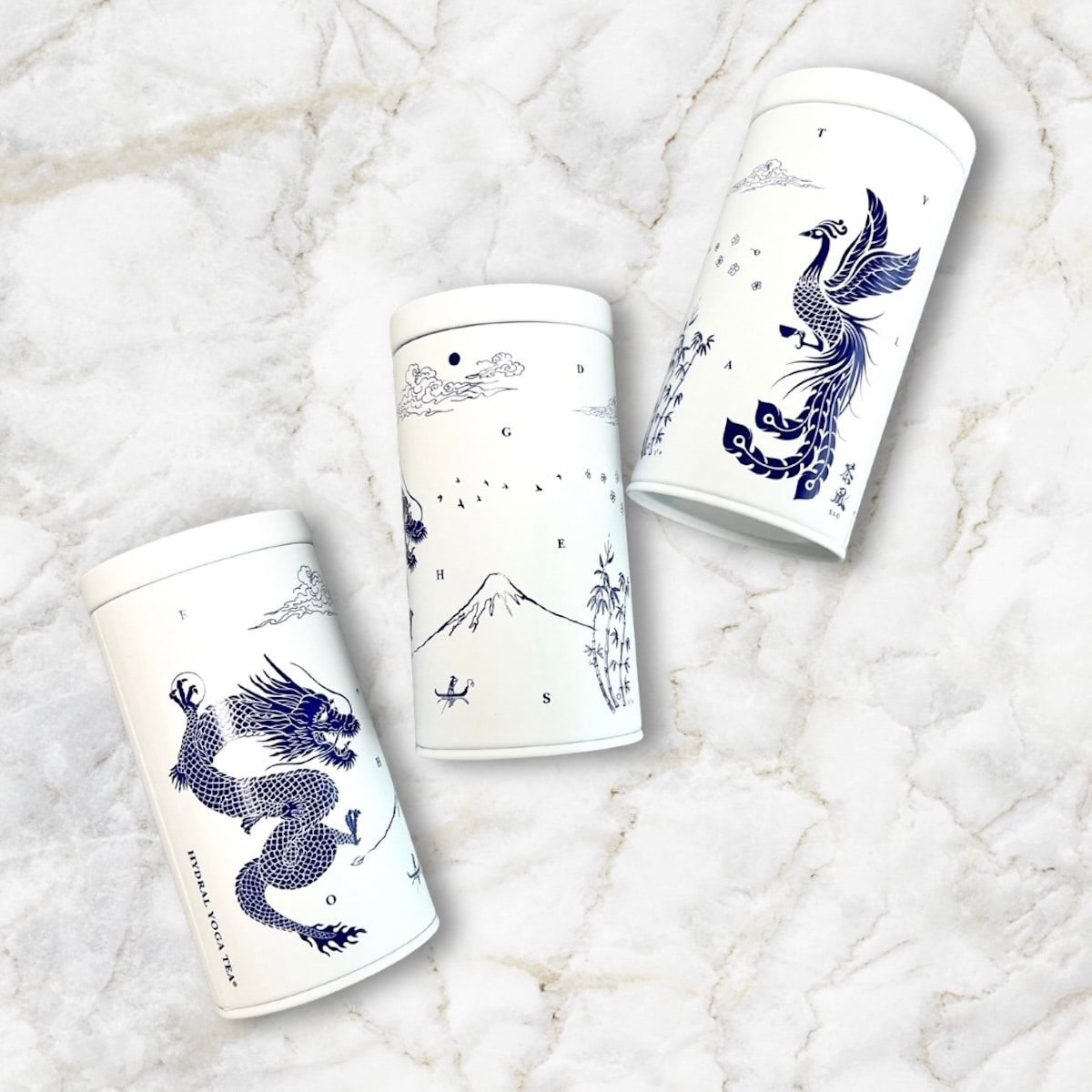 龍神・鳳凰の限定保存缶 1缶 (空)｜HYDRAL YOGA TEA × 茶凰