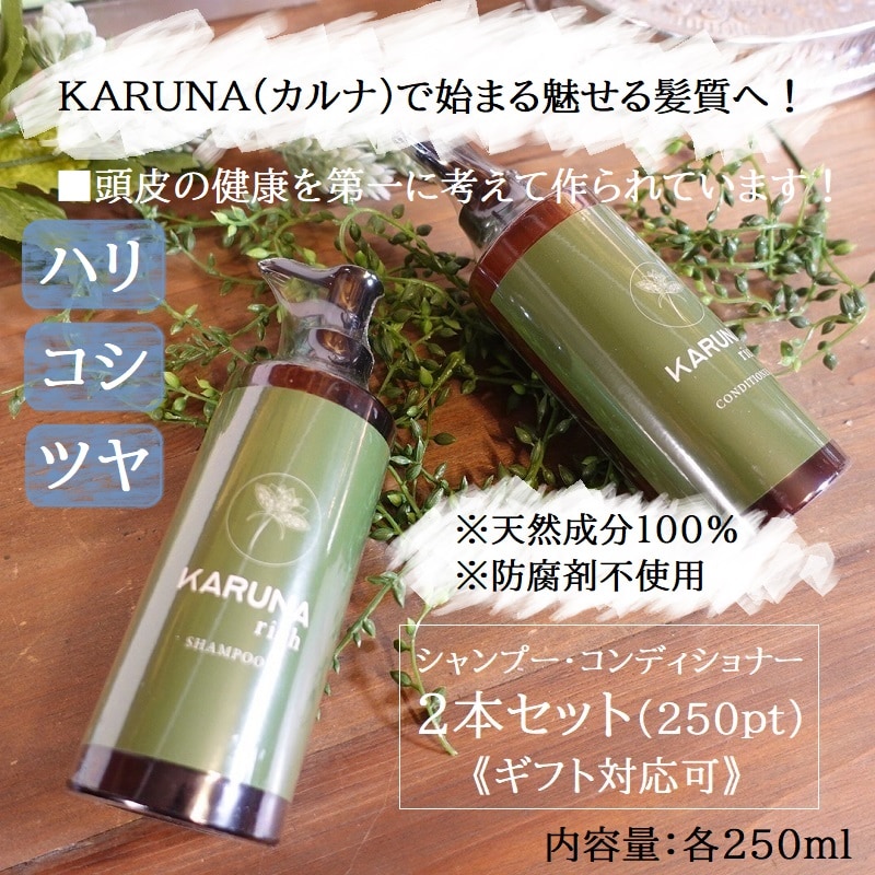 ヘナの方に特におすすめ【2本セット】KARUNAリッチ ヘナシャンプー