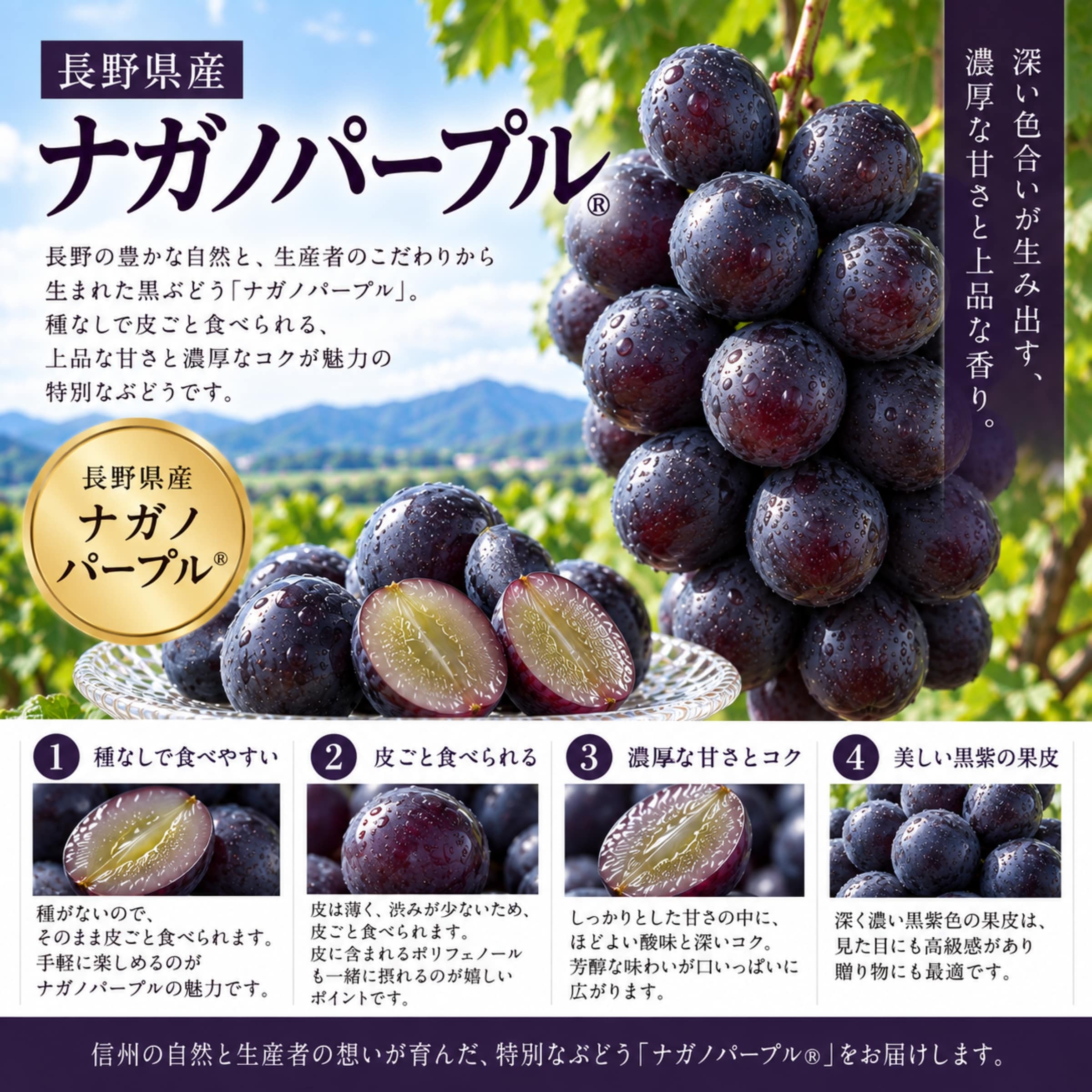 数量限定】極上ぶどう二種食べ比べセット｜シャインマスカット・ナガノ