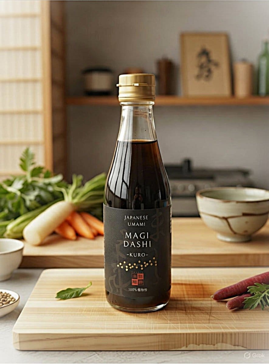 ◎ヴィーガン対応 ◎めんつゆ MAGI DASHI -マジダシ- 100%植物性万能つゆ 295ml ◎ヴィーガンということを忘れるほどの美味しさ◎釜めし･煮物の味付けにも◎動物性原料、着色料、香料不使用◎