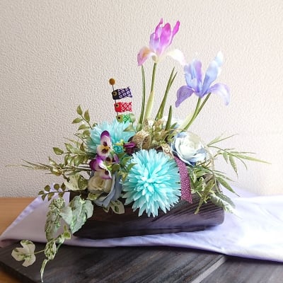 男の子のお祝い端午の節句こいのぼりアレンジ フラワー通販ショップ&レッスンスターリリーフラワーズ