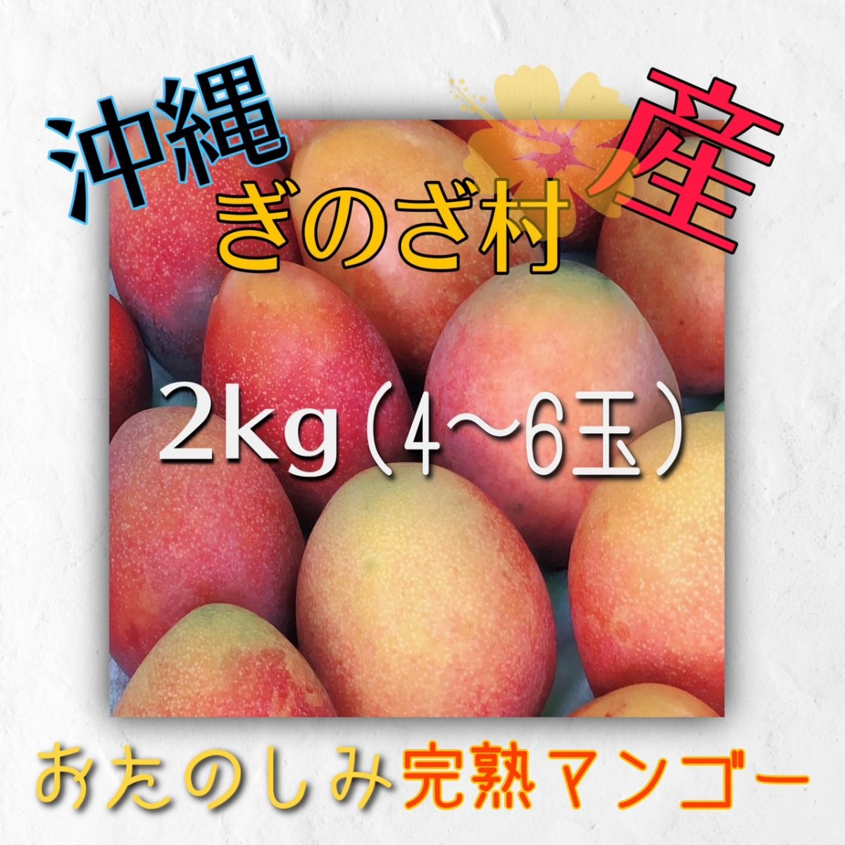 【家族満足・お楽しみマンゴー約2kg】沖縄宜野座村産完熟マンゴー（4〜7玉）