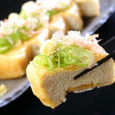 謹製栃尾あぶらあげ 5枚セット　県内産大豆１００％使用したあぶらあげを５枚、化粧箱に入れてお届けいたします。