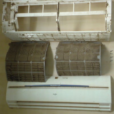 高エネルギー重曹を使った家庭用壁掛通常タイプエアコンクリーニング