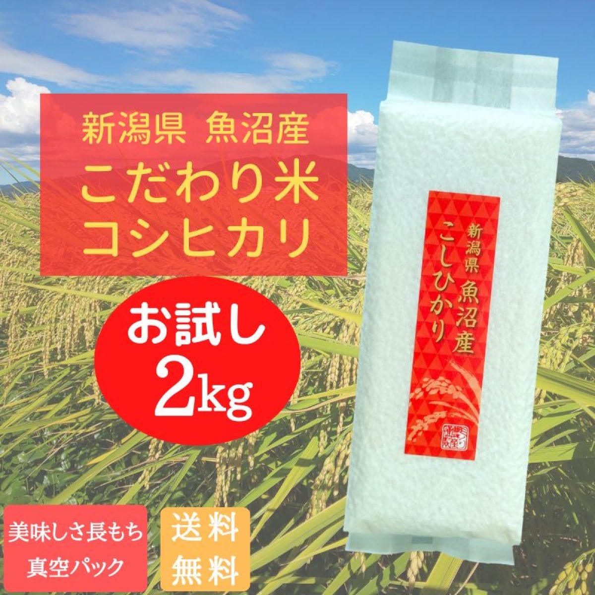 ☆送料無料/お試し2kg☆【魚沼産コシヒカリ】新潟魚沼米通販/ミノリ農産