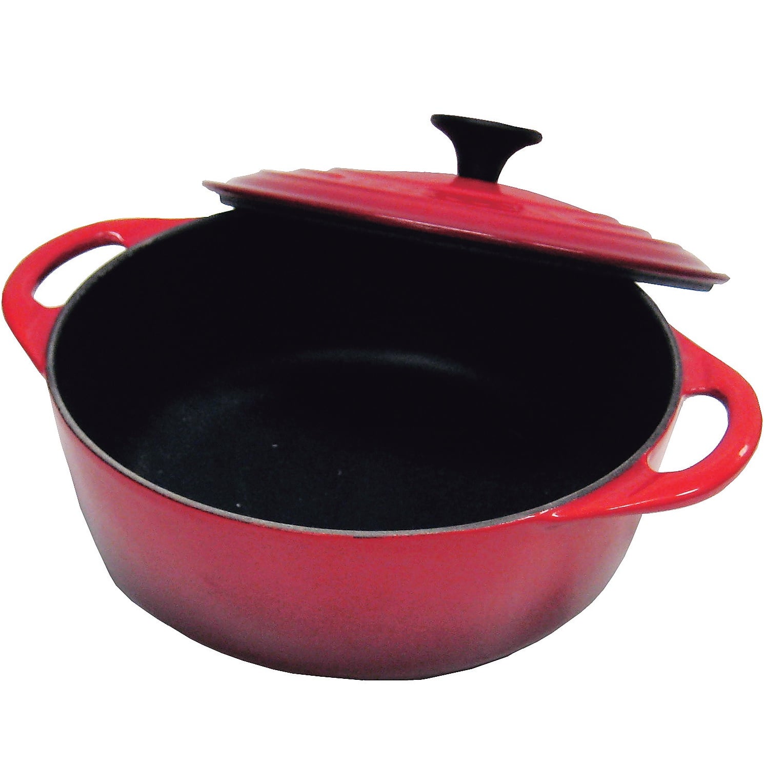 ル・クルーゼ】ココット・ビス・ロンド (内側黒ホーロー) 22cm