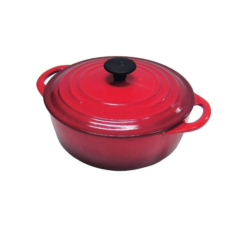 ル・クルーゼ】ココット・ビス・ロンド (内側黒ホーロー) 22cm