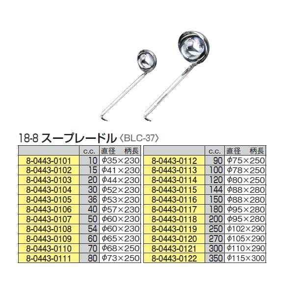 18-8スープレードル 180cc