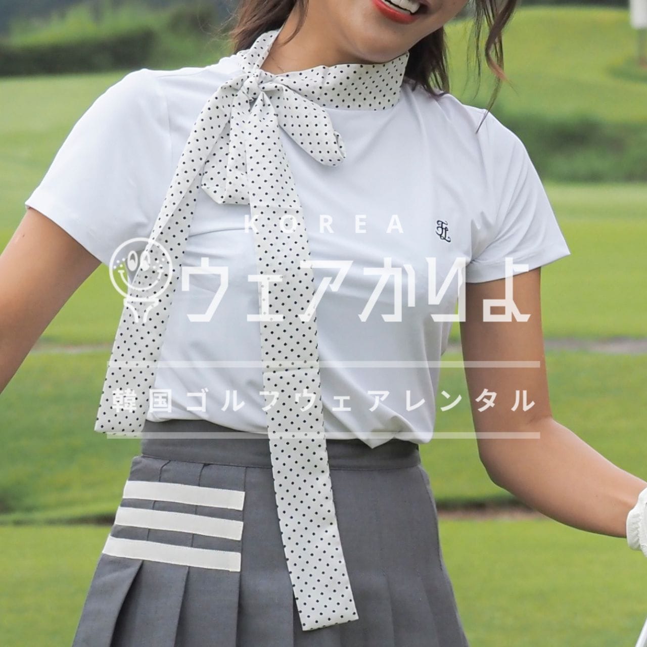 Fair Liar ドットモックネックシャツ ホワイト Sサイズ ウエアかりよ