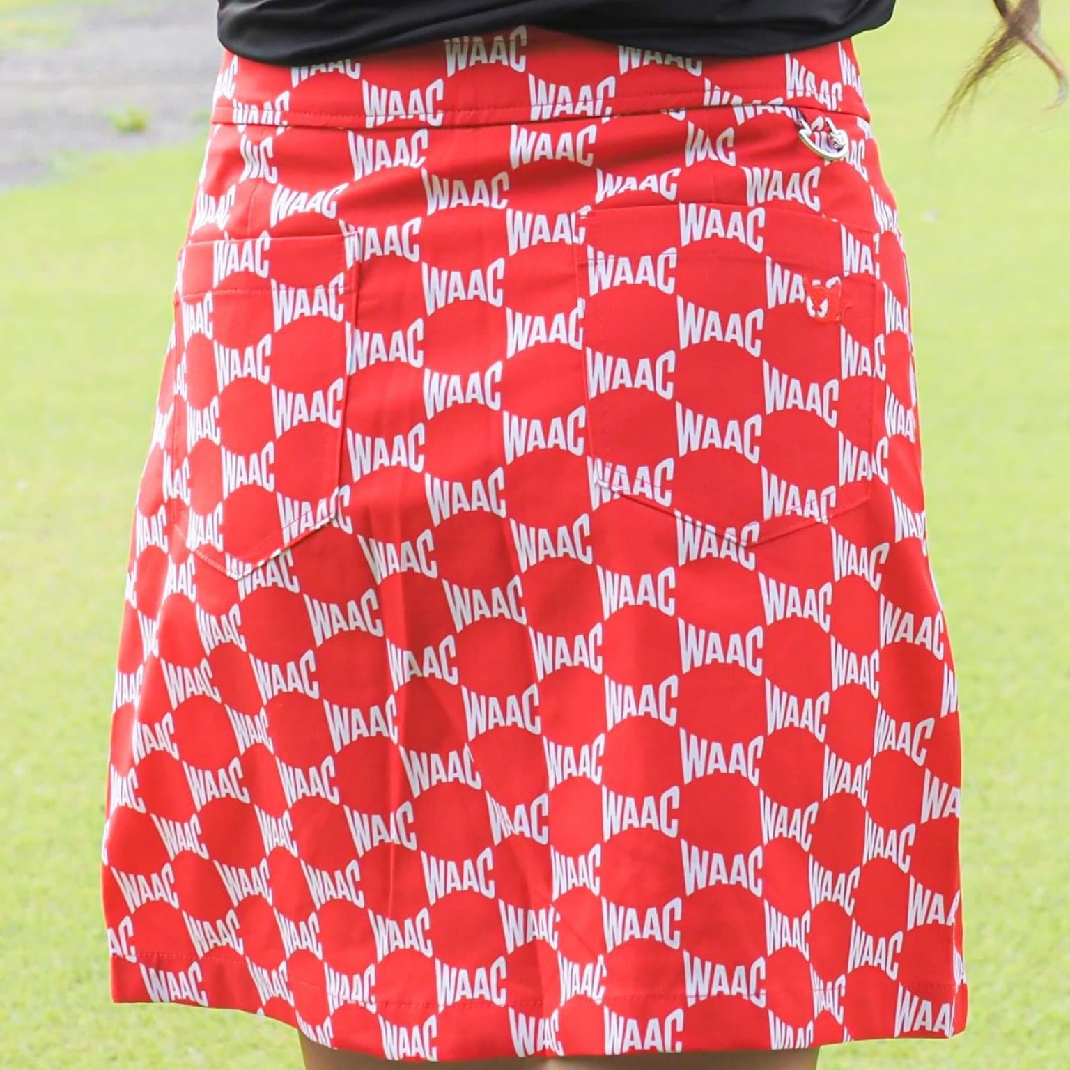 WAAC ワック ハイウエストAラインキュロットスカート レッド 2サイズ