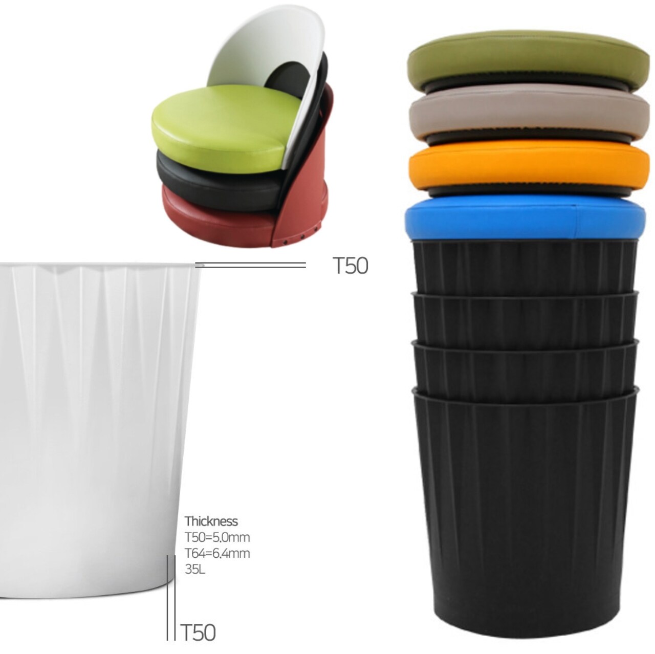 韓国 人気 ペク ジョンウォン 収納椅子 背もたれ ドラム缶 椅子 韓国