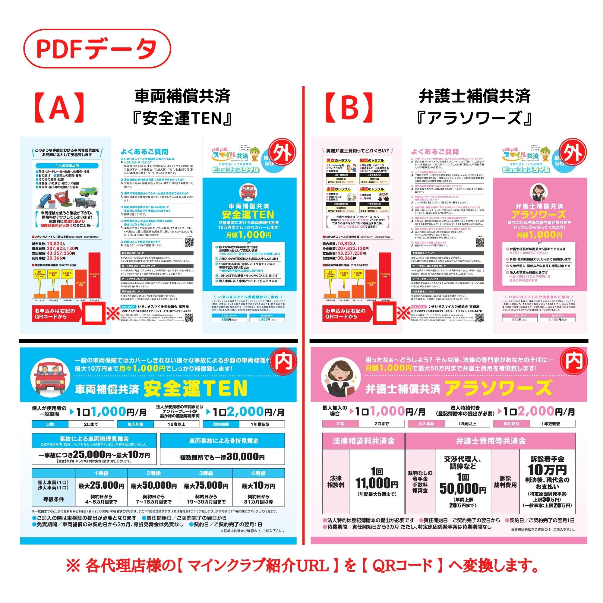 PDFデータ】いきいきスマイル共済 / ビュッフェスタイル（損保共済）リーフレット QRコードの差し込み
