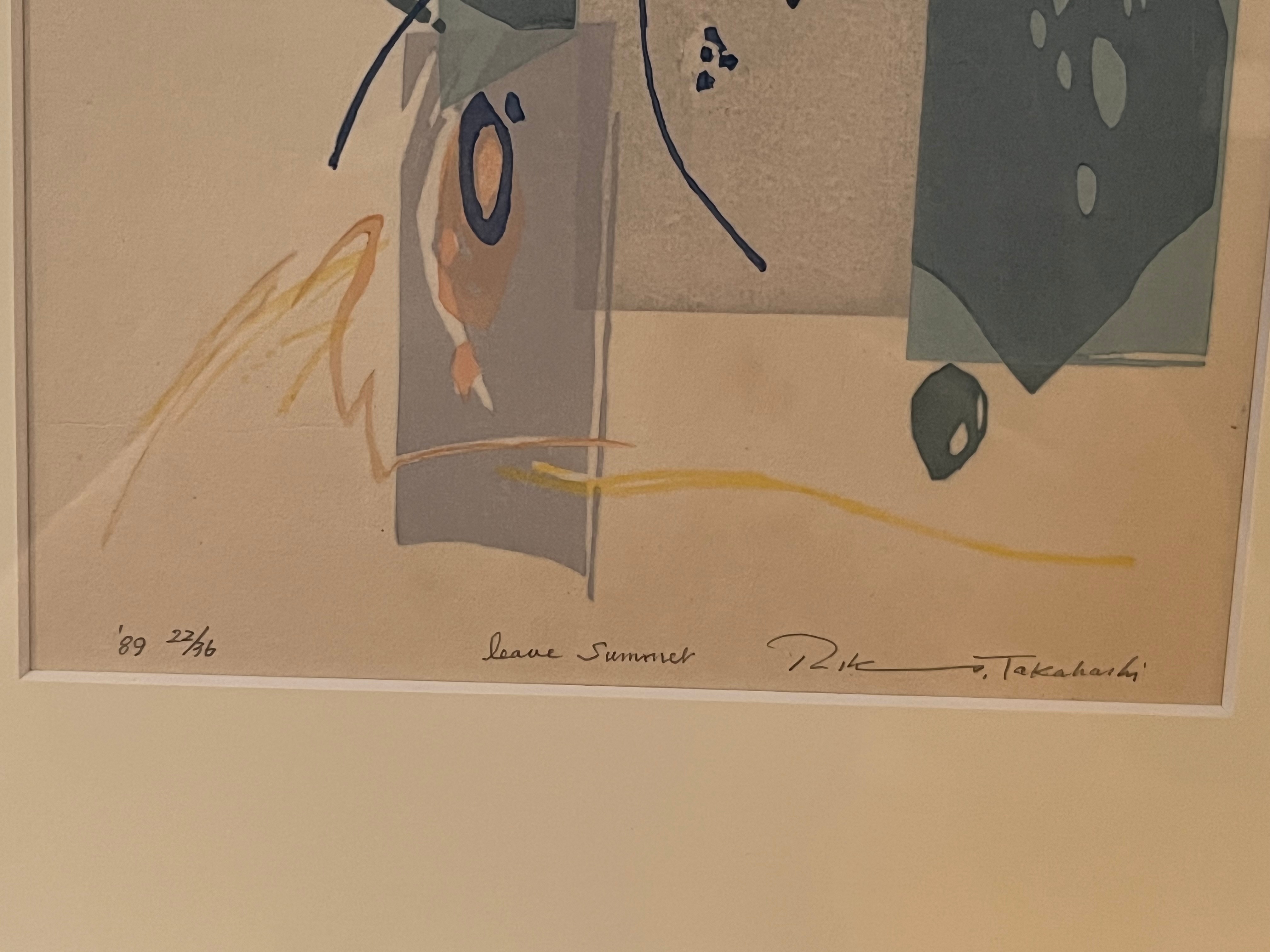 木版画】高橋力雄作 Leave Summer