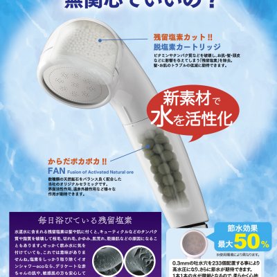 イオンシャワーeco 残留塩素除去 節水 防カビ・抗菌効果 日本製【全国送料無料】