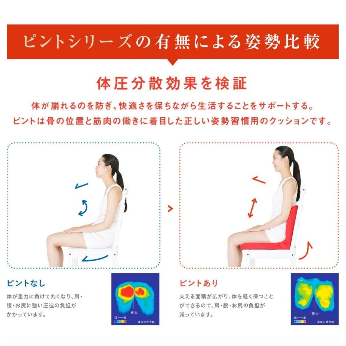 全12色［黄緑］p!nto(ピント)正しい姿勢の習慣用座布団クッション