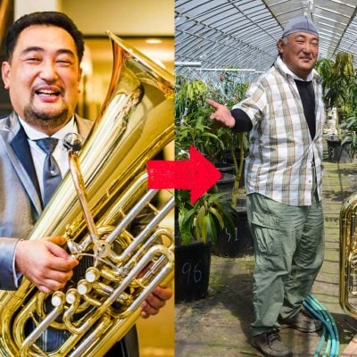 【1000円応援】テューバ奏者 緒方淳一 「音楽家→農家プロジェクト」筑前と小郡に新たな名産を