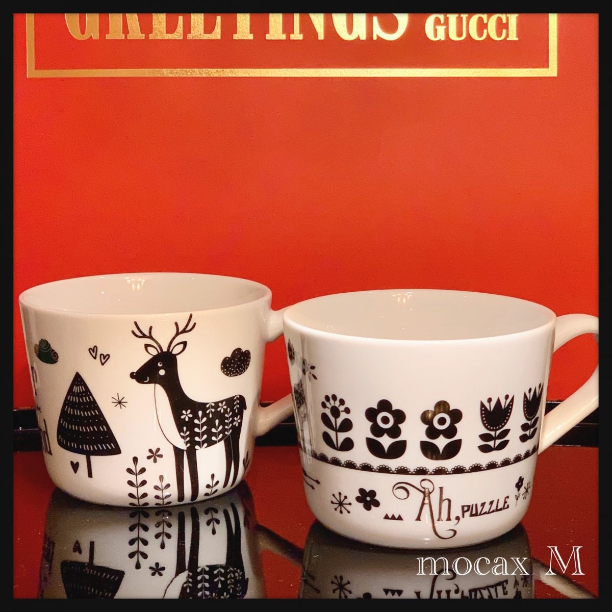 北欧風チューリップ&森柄マグカップセット