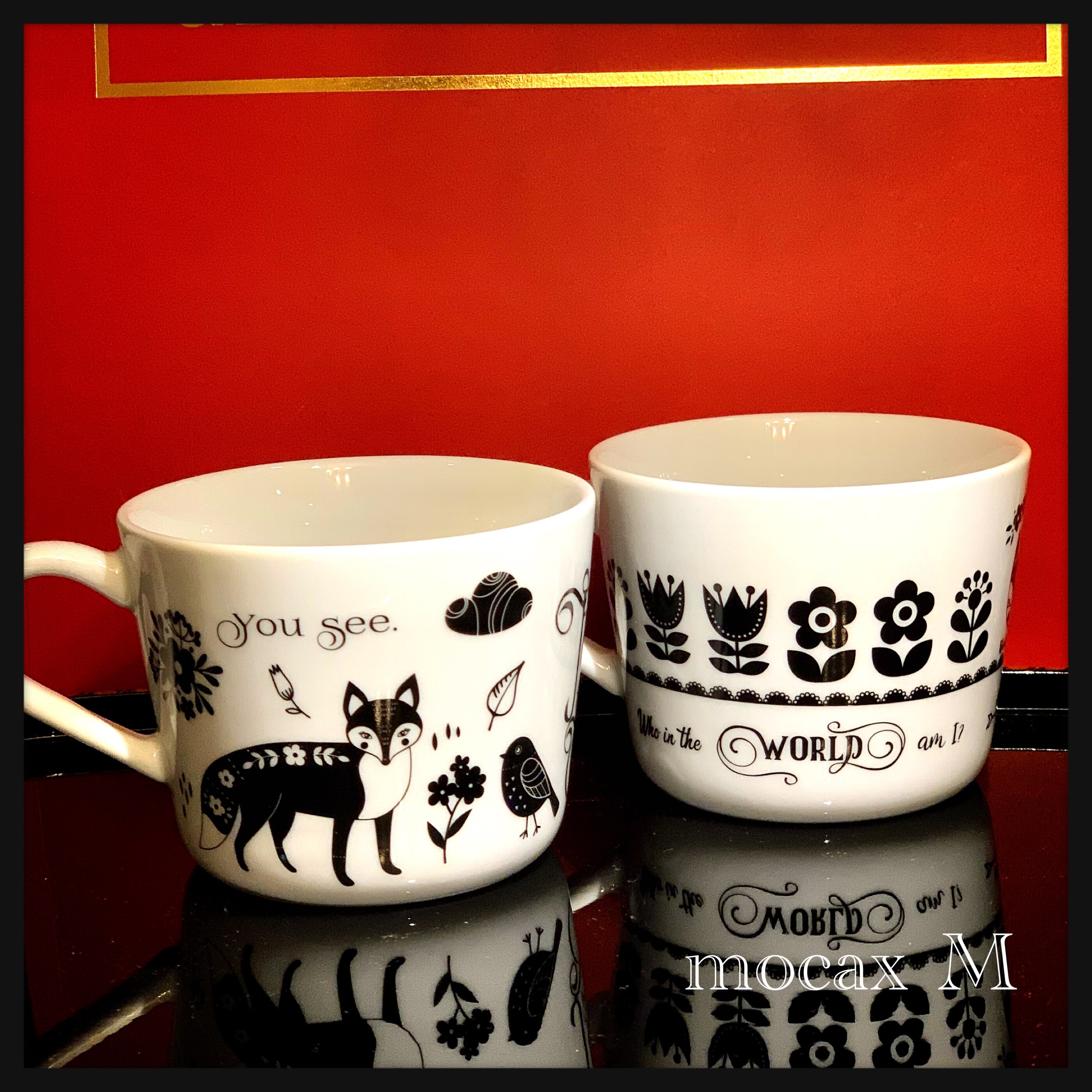 北欧風チューリップ&森柄マグカップセット