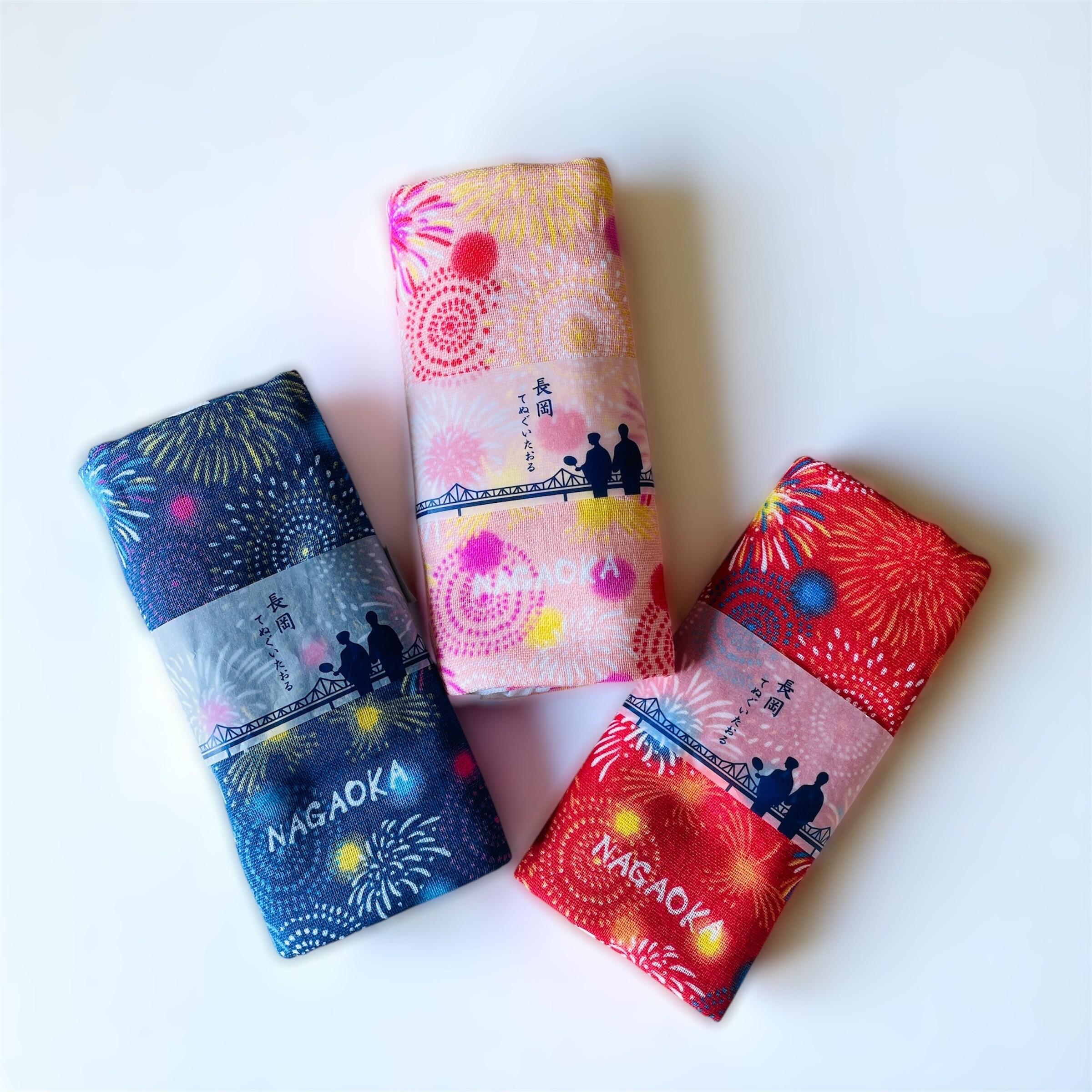 長岡花火手ぬぐいタオル2025/長岡土産/花火グッズ/今治製