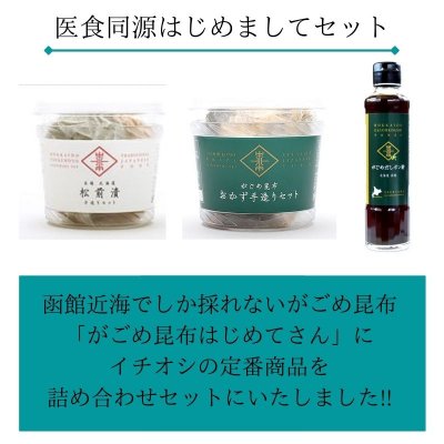 【医食同源はじめましてセット】当店イチオシのがごめ昆布の美味しいセット