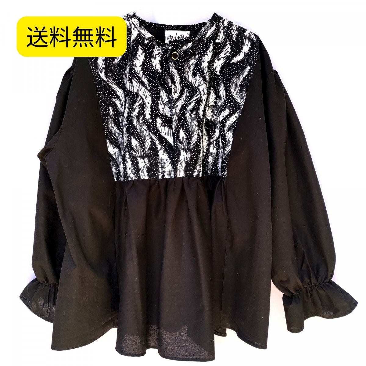 ママの訳ありブラウス【Black×white】