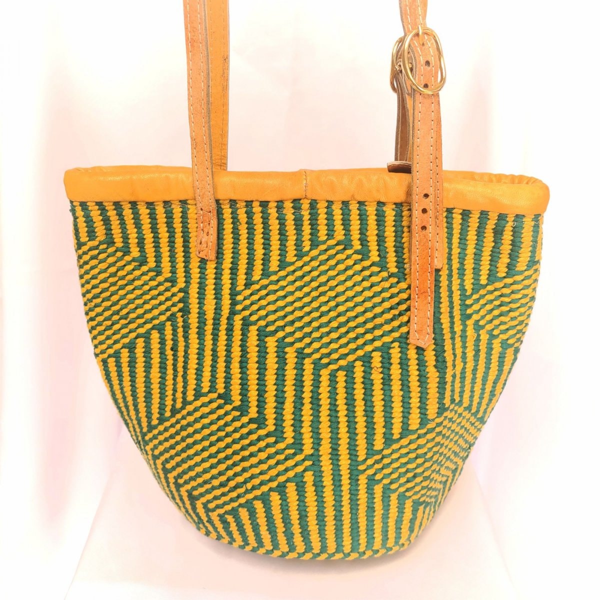 Jackieの手編みバッグ【Yellow×Green】