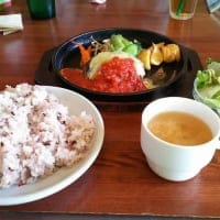 手ごねジューシーハンバーグ（古代米入りごはん付）
