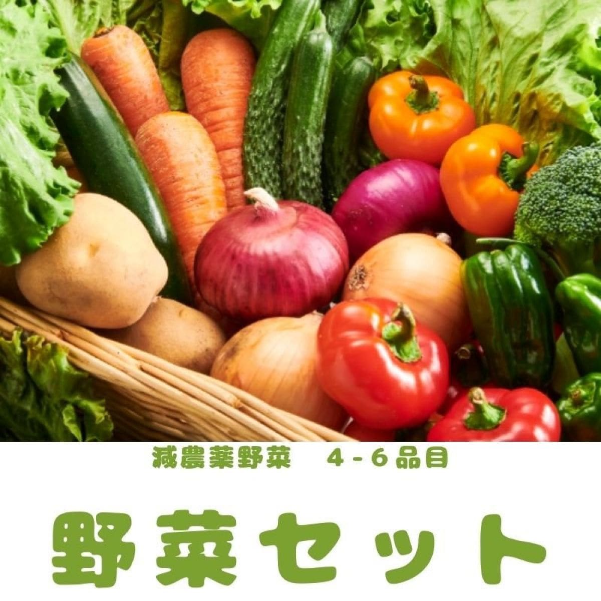 【定期】兵庫県三田産「減農薬野菜セット (4-6種類)」