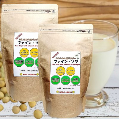2個セット お徳用 大豆パウダー ソイプロテイン 水素 ミネラル 乳酸菌 大豆イソフラボン 大豆プロテイン 大豆粉 ダイエット アスリート 送料無料 有機 無農薬 無添加 ファインソヤ おすすめ