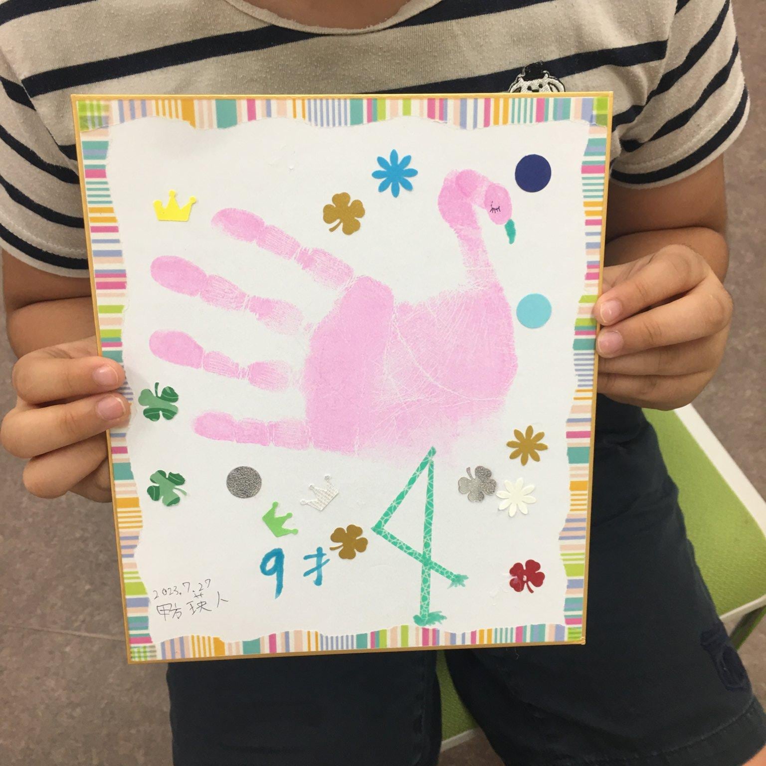 対面講座｜手形アートやり方講座（アドバイザー資格取得可）／手形アート・足形アート