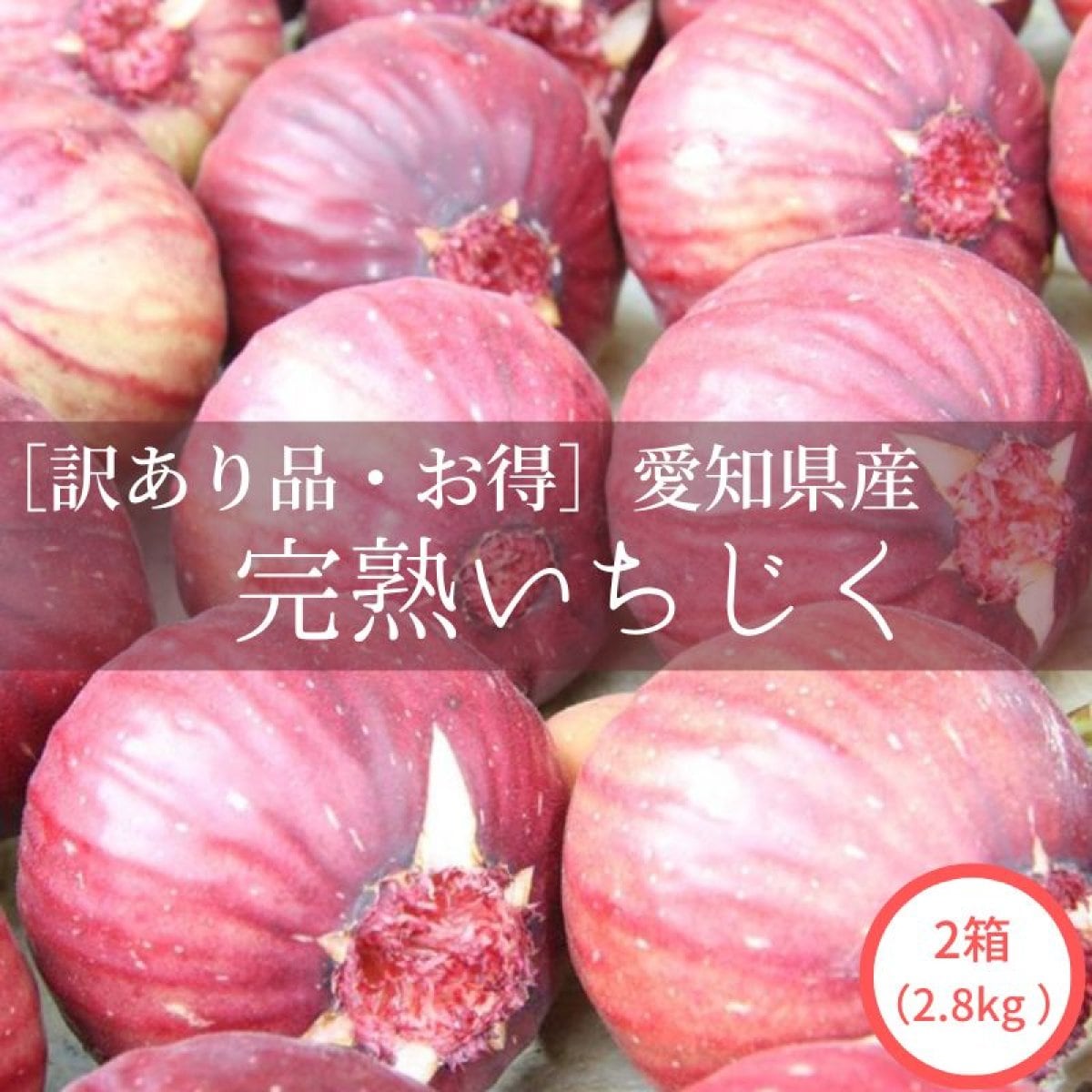 ［訳あり品・お得］完熟いちじく 2箱(2.8kg/24〜40個入り)【送料無料】※一部地域除く