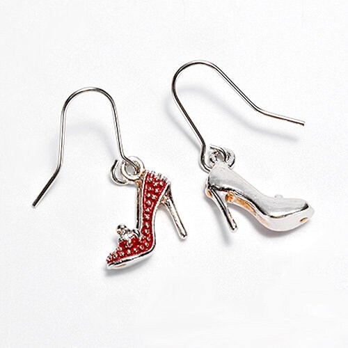 ハイヒールピアス　high heels earrings　silver925 赤い靴ハイヒールピアス