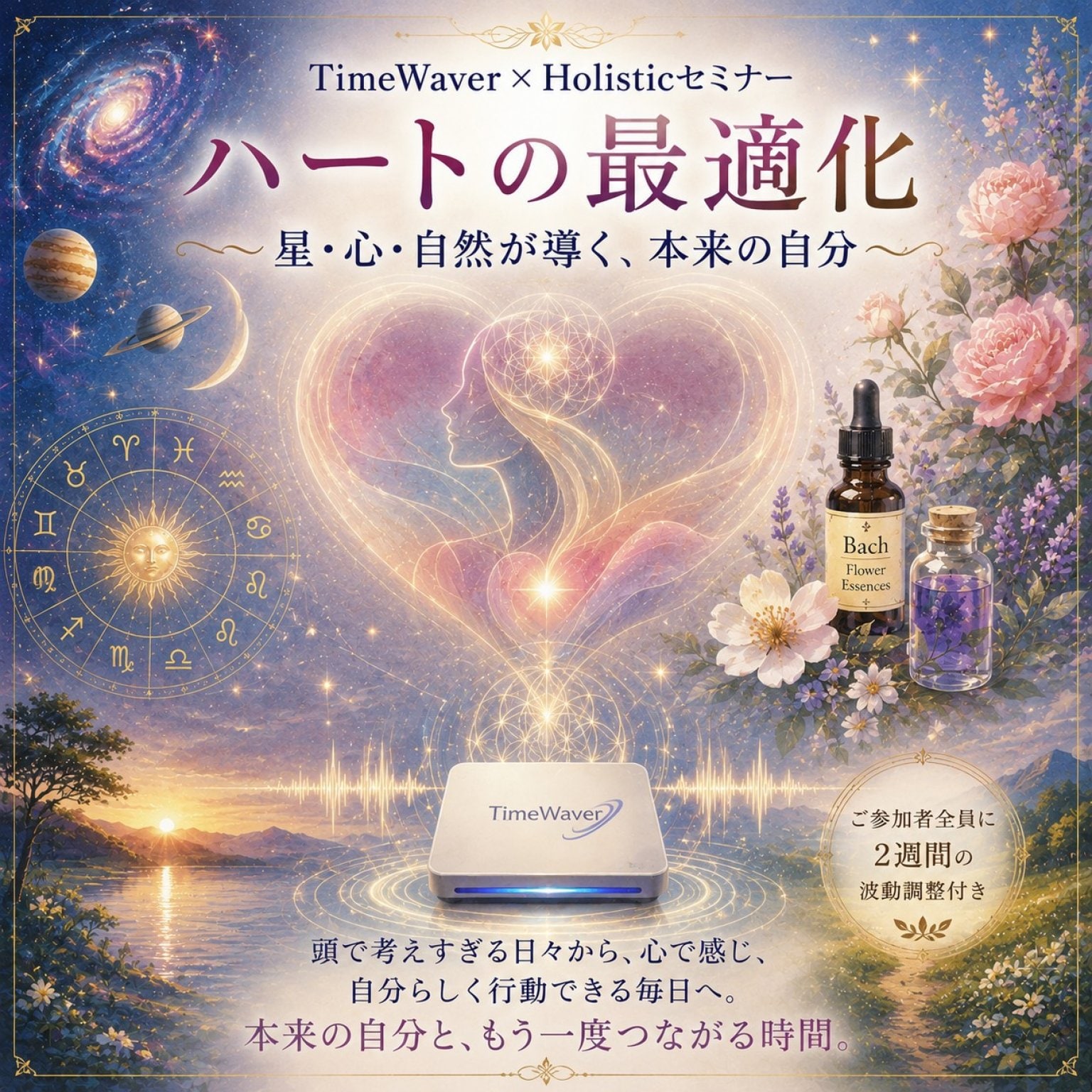 タイムウェーバー×ホリスティック☆セミナー　「ハートの最適化 ～星・心・自然が導く、本来の自分～」