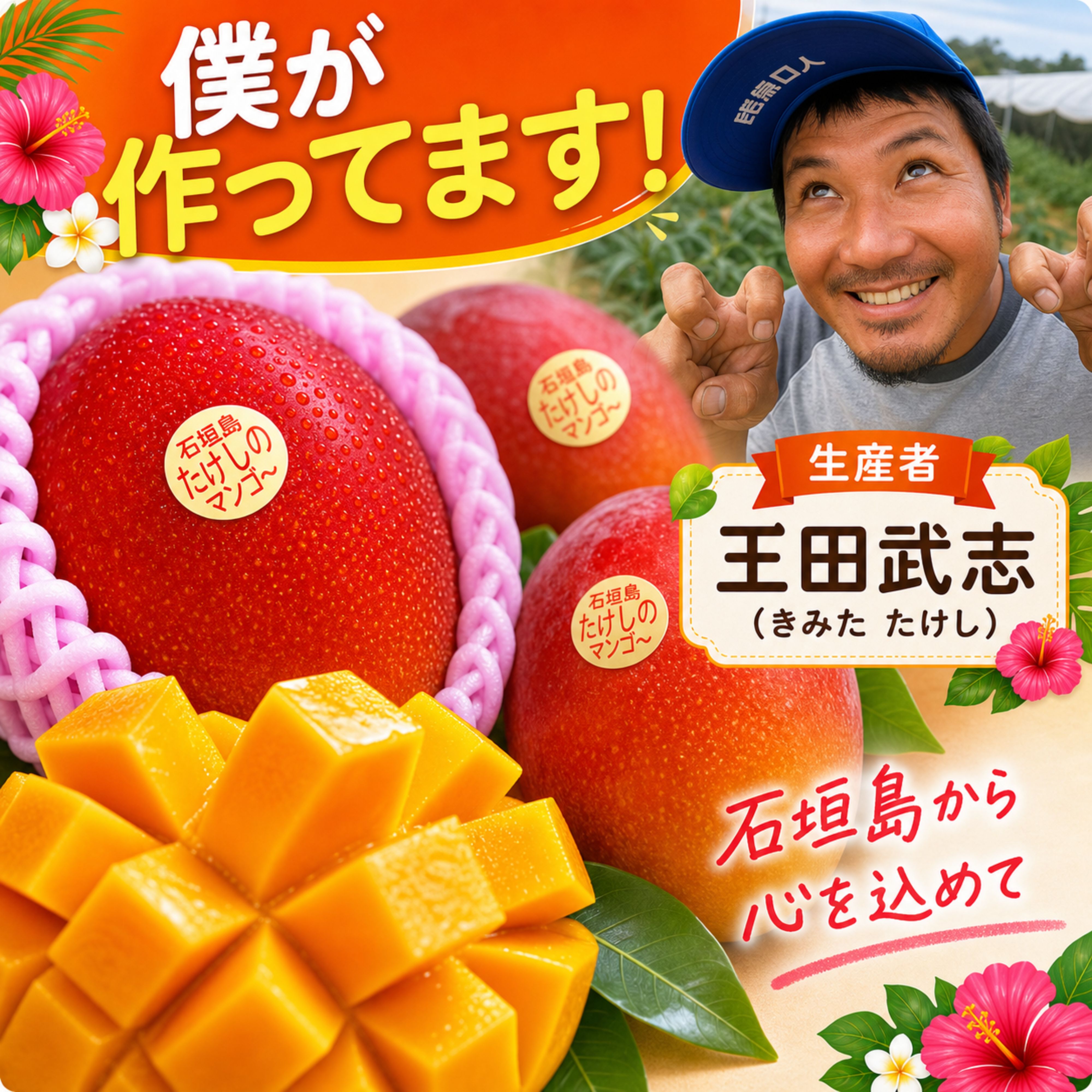 【中柚子さま専用】摘果マンゴー 20kg 🥭＜自宅用＞2㎏（4〜5玉）石垣島たけしのマンゴー【冷蔵発送】※お