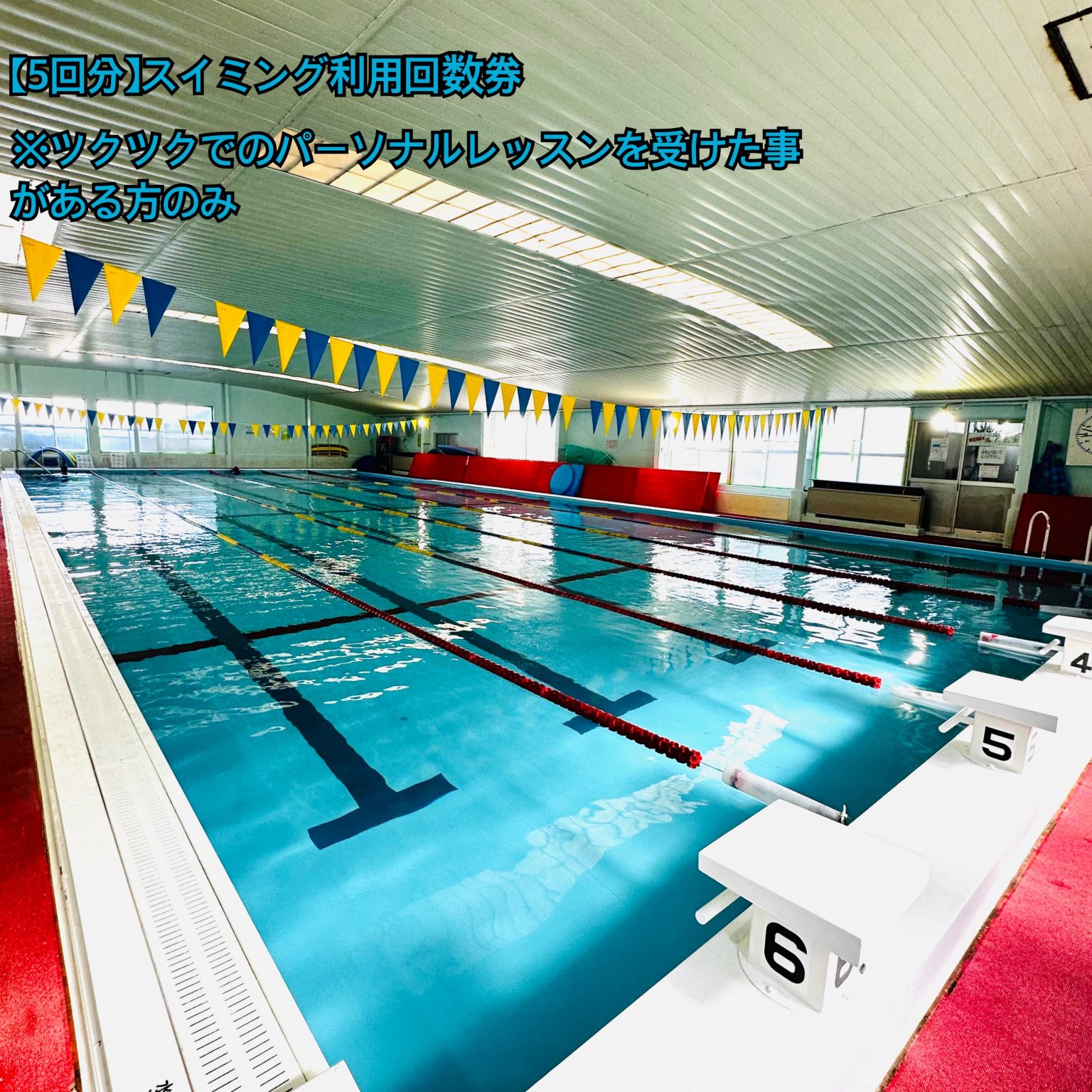 5回利用回数券【パーソナルレッスンご利用者専用】おおがスイミング施設利用チケット