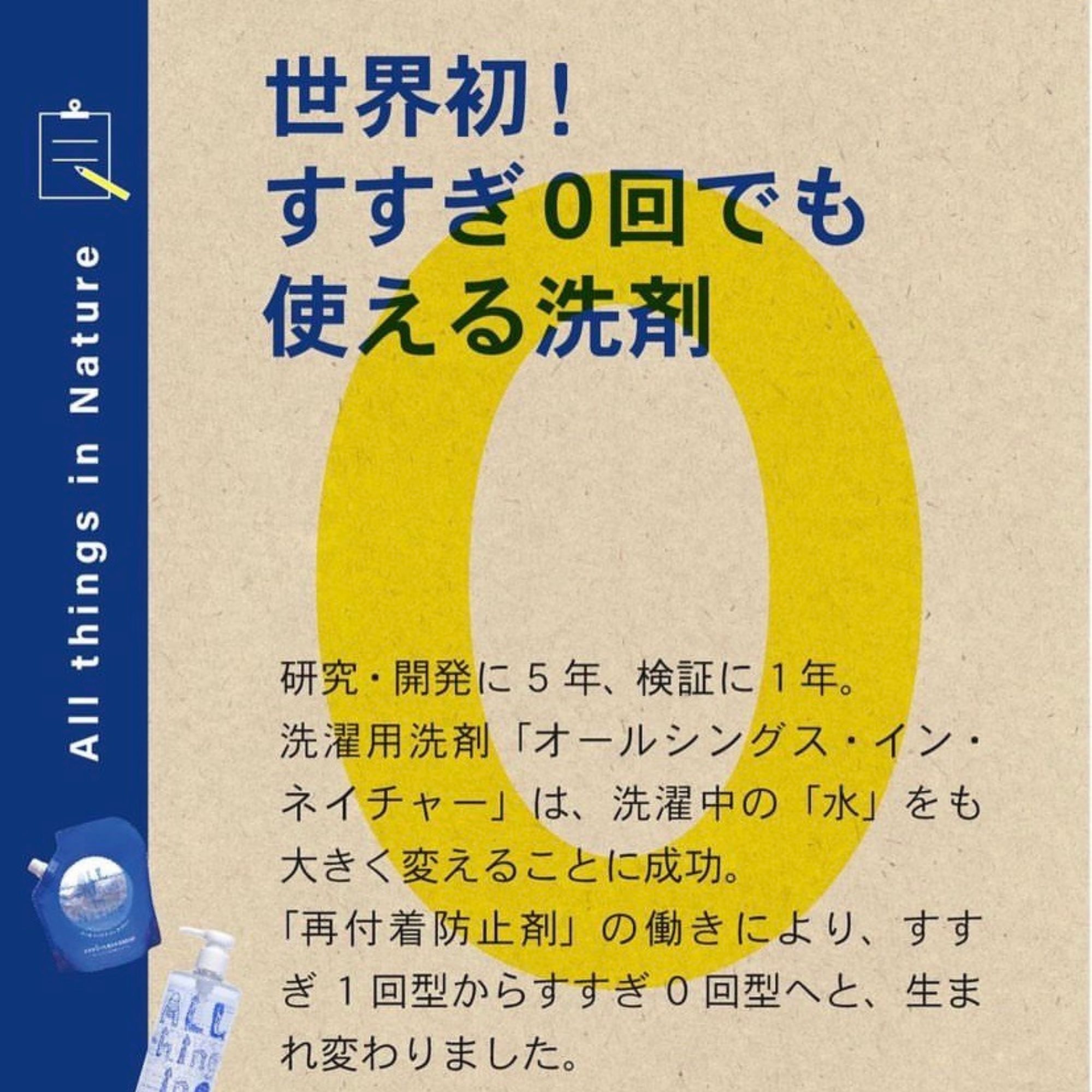 602118 All things in Nature洗濯用洗剤 5個セット Amazon | All things in Nature/All in One洗剤 すすぎゼロ＆電力ゼロ