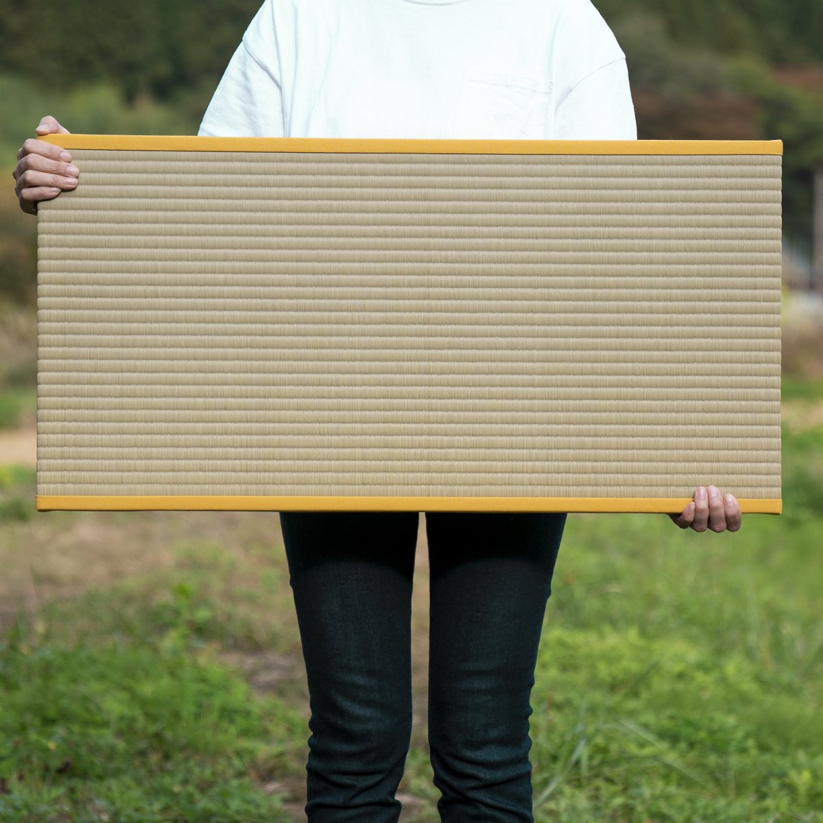 黄色　4分の１サイズの畳　T1/4(T-Quarter)　ティークォーター  １枚