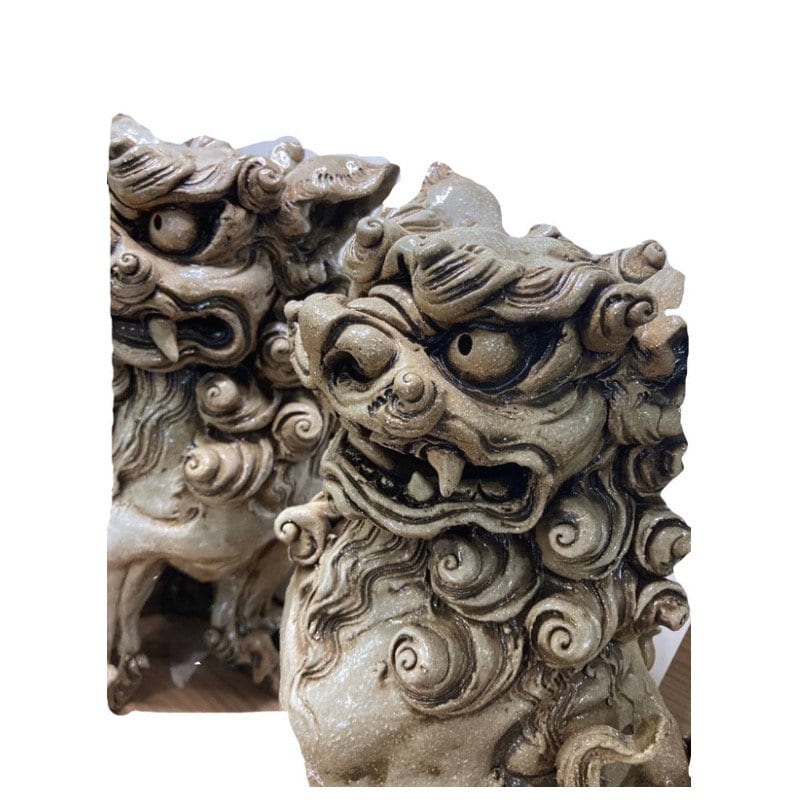 西村様専用ページ【名波均さん】手捻りシーサー｜40cm｜白