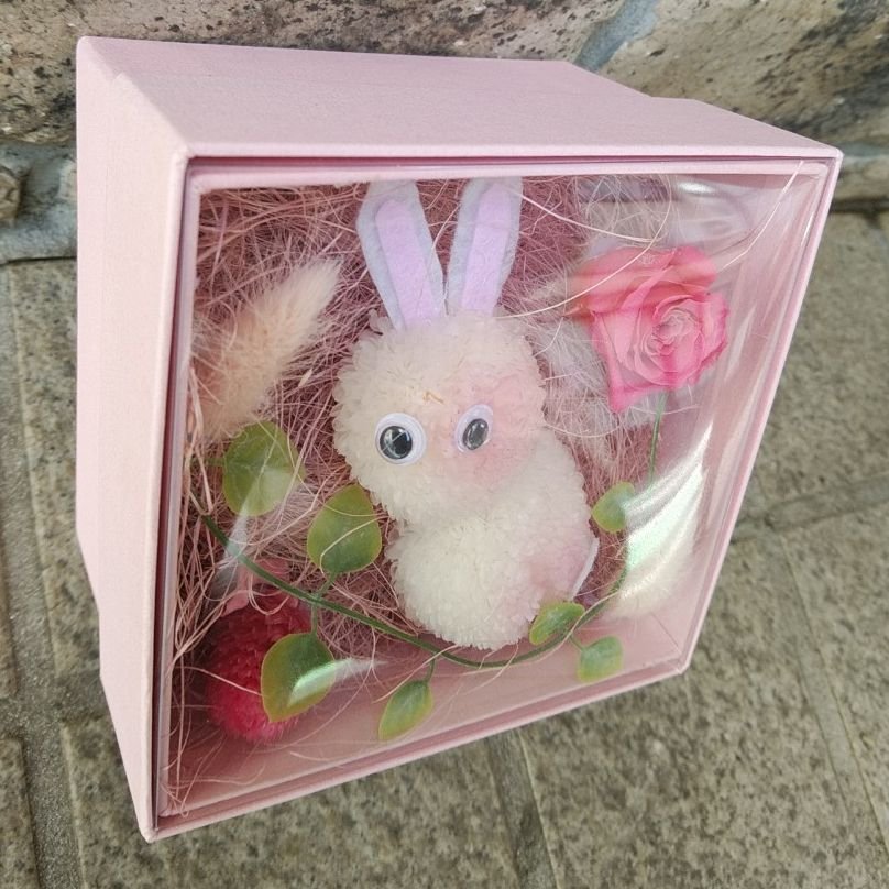 アニマルシリーズ！ うさぎ プリザーブドフラワー♪ 送料込