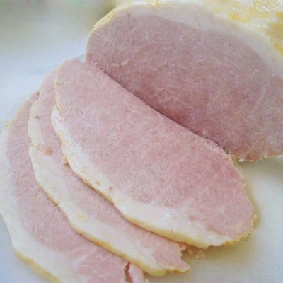 国産豚もも骨付ハム（骨抜き）ブロック約４００ｇ【福生ハム】