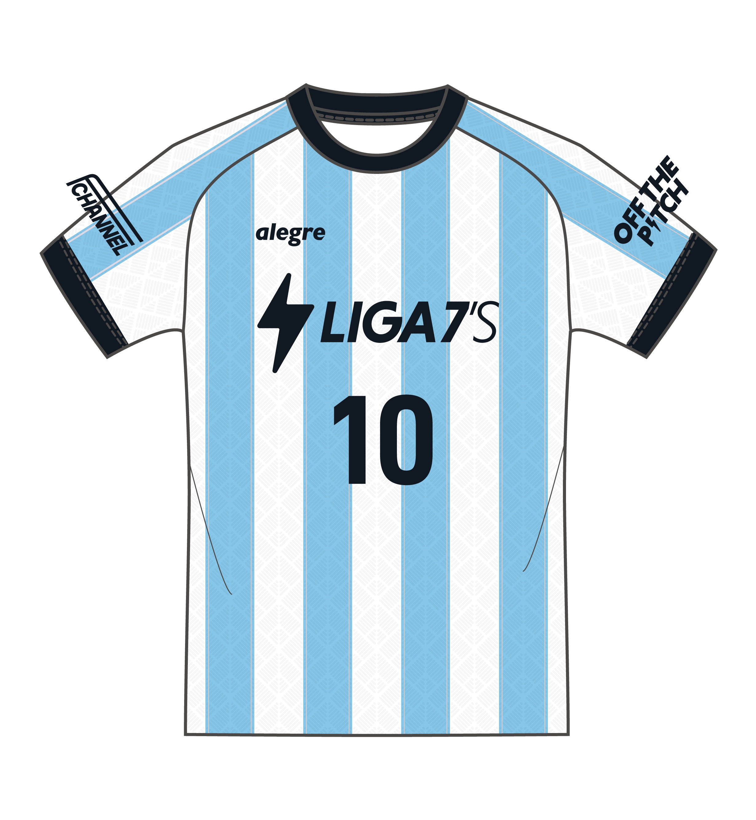 SOU　エフチャンネルユニフォーム 9枚セット　alegre Mサイズ｜サックス×ホワイト｜alegreユニフォーム(F28-1）