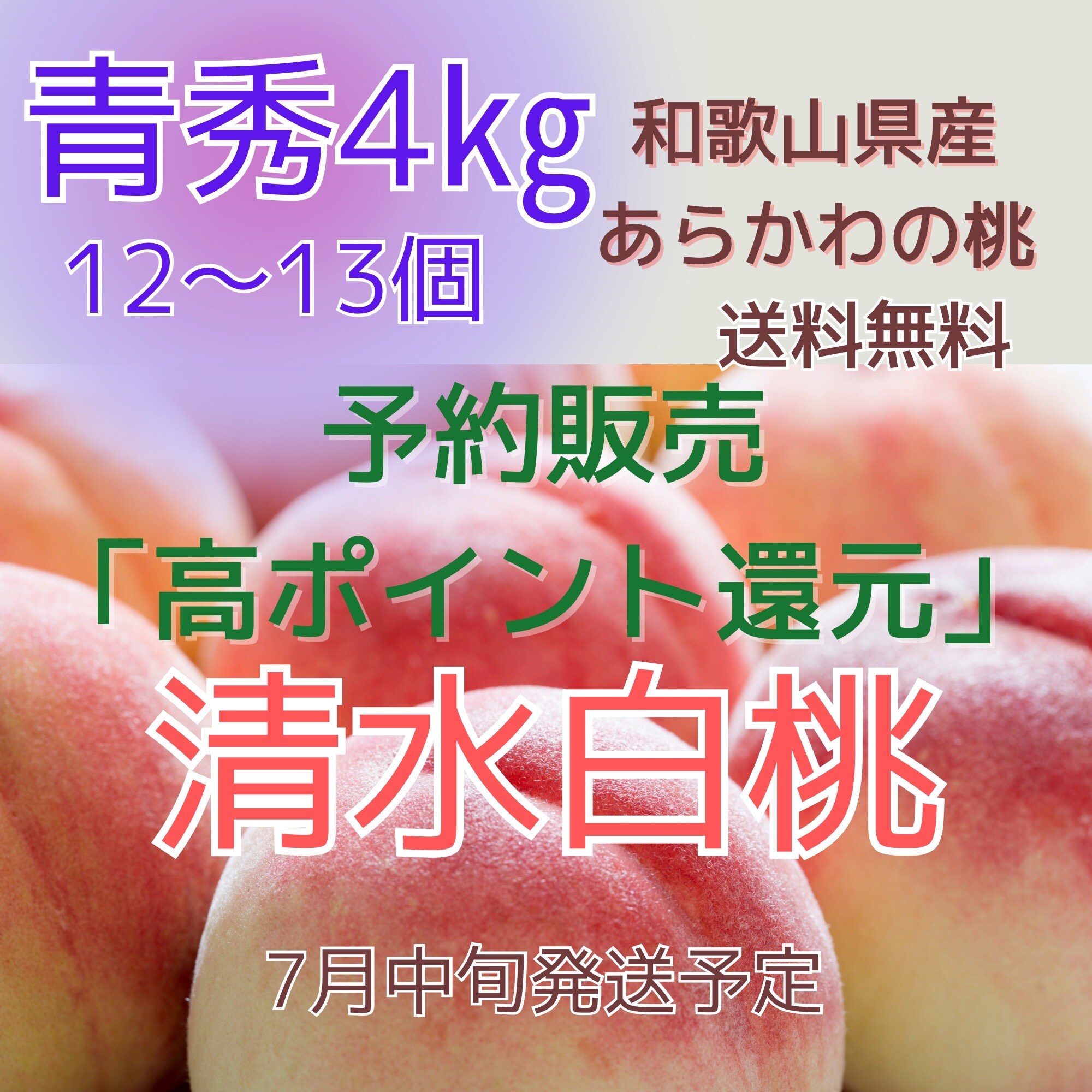 6月予約販売開始】清水白桃 和歌山県産あらかわの桃〜7月中旬頃発送