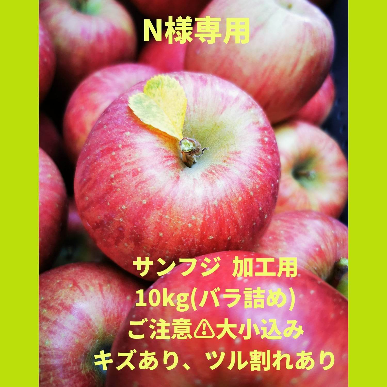 N様専用】サンふじ加工用10kg(34〜46個大小ばらつきあり)