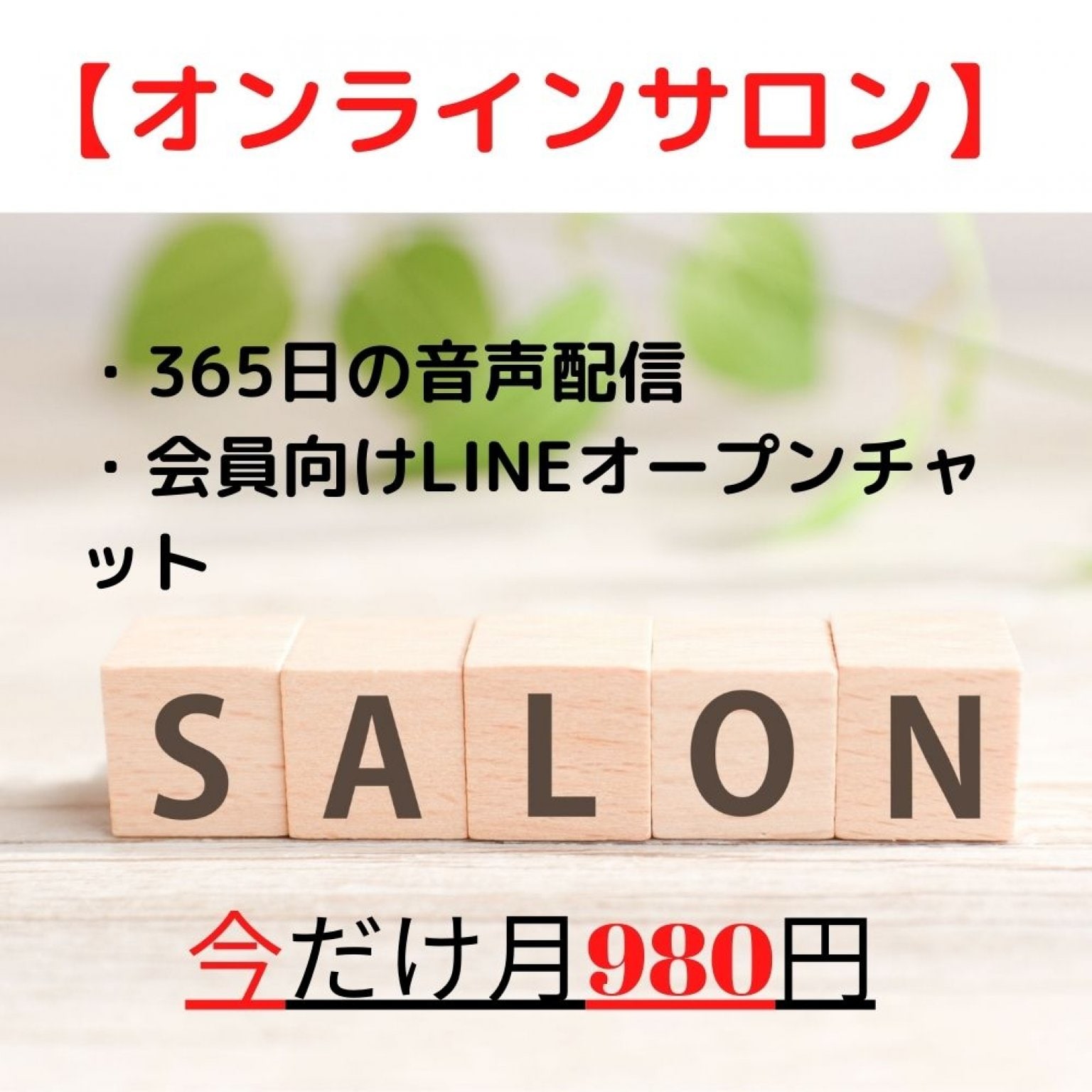 【月払い】オンラインサロン365日音声配信