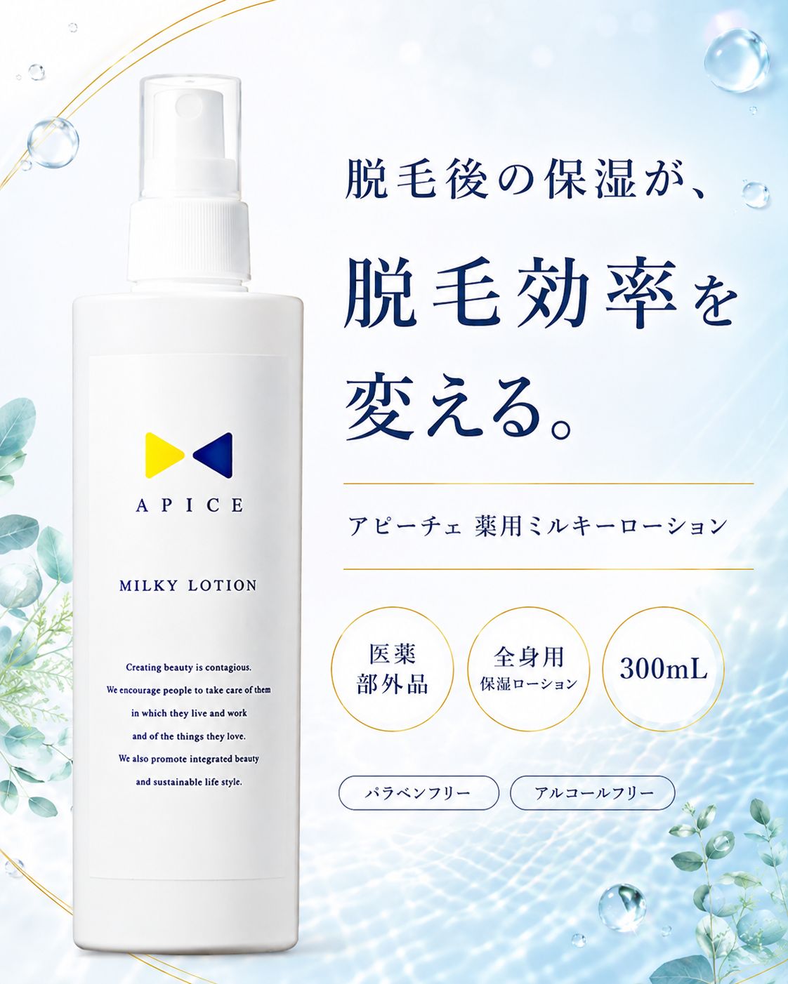 アピーチェ薬用ミルキーローション 300ml