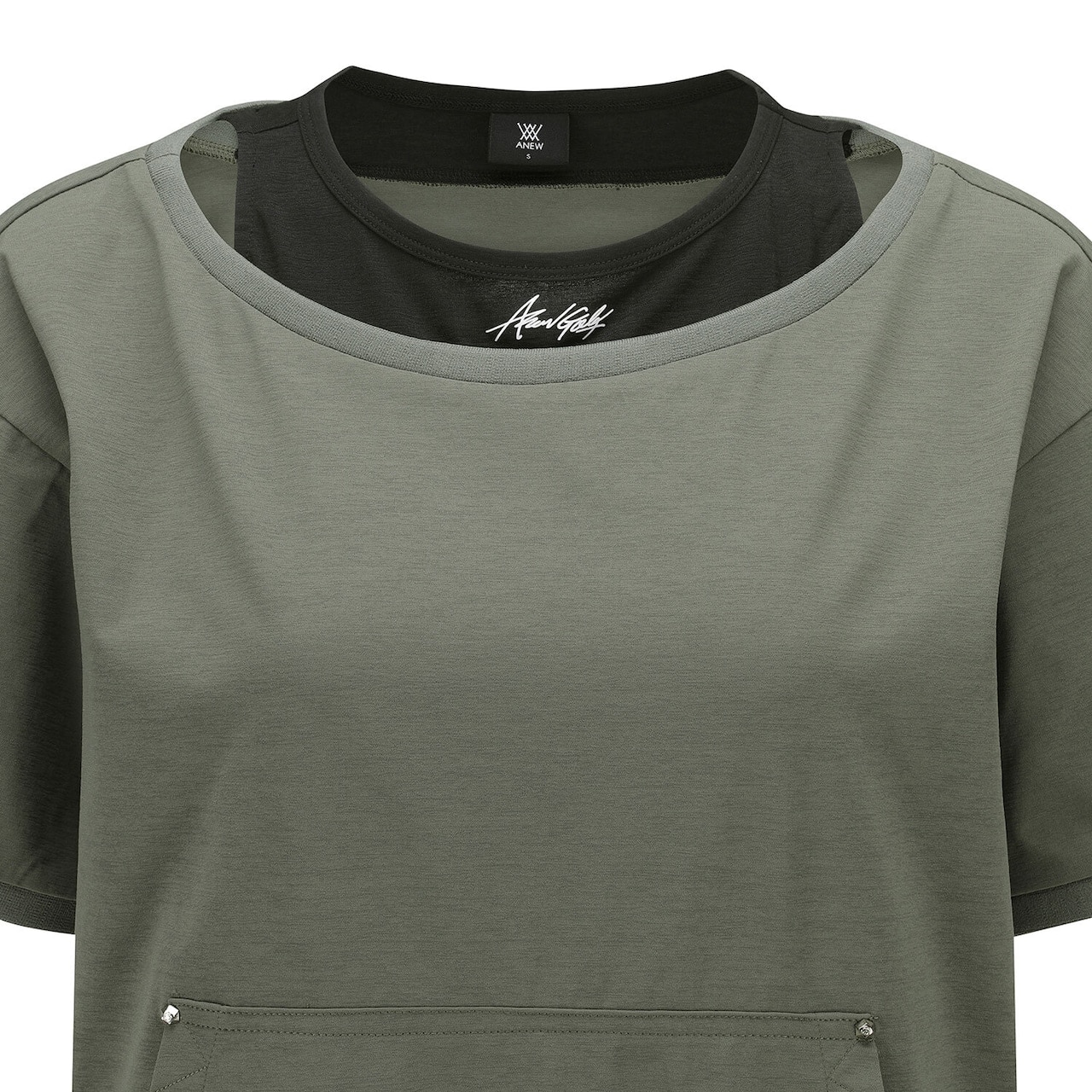 ANEWGOLF☆アニューゴルフ☆レディース☆カモフラージュショートＴシャツ ANEW GOLF WOMEN LAYERED DETAIL SHIRT 【全2色】 / アニューゴルフ
