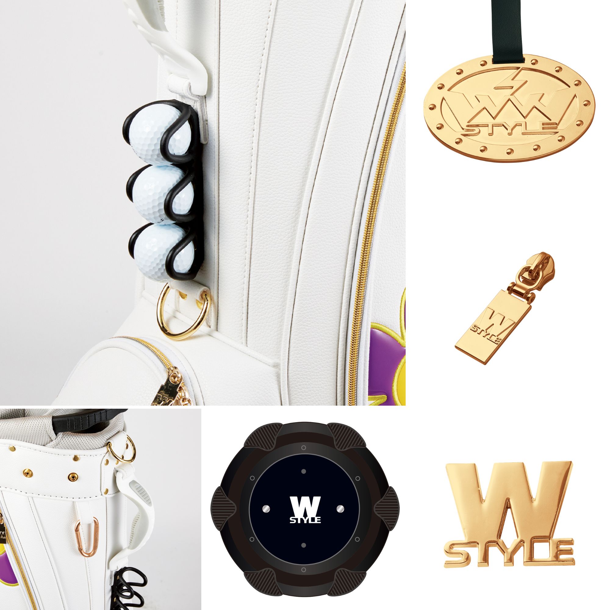 WINWIN STYLE DAISY CART BAG GOLD Version WHITE/PINK / ウィンウィン