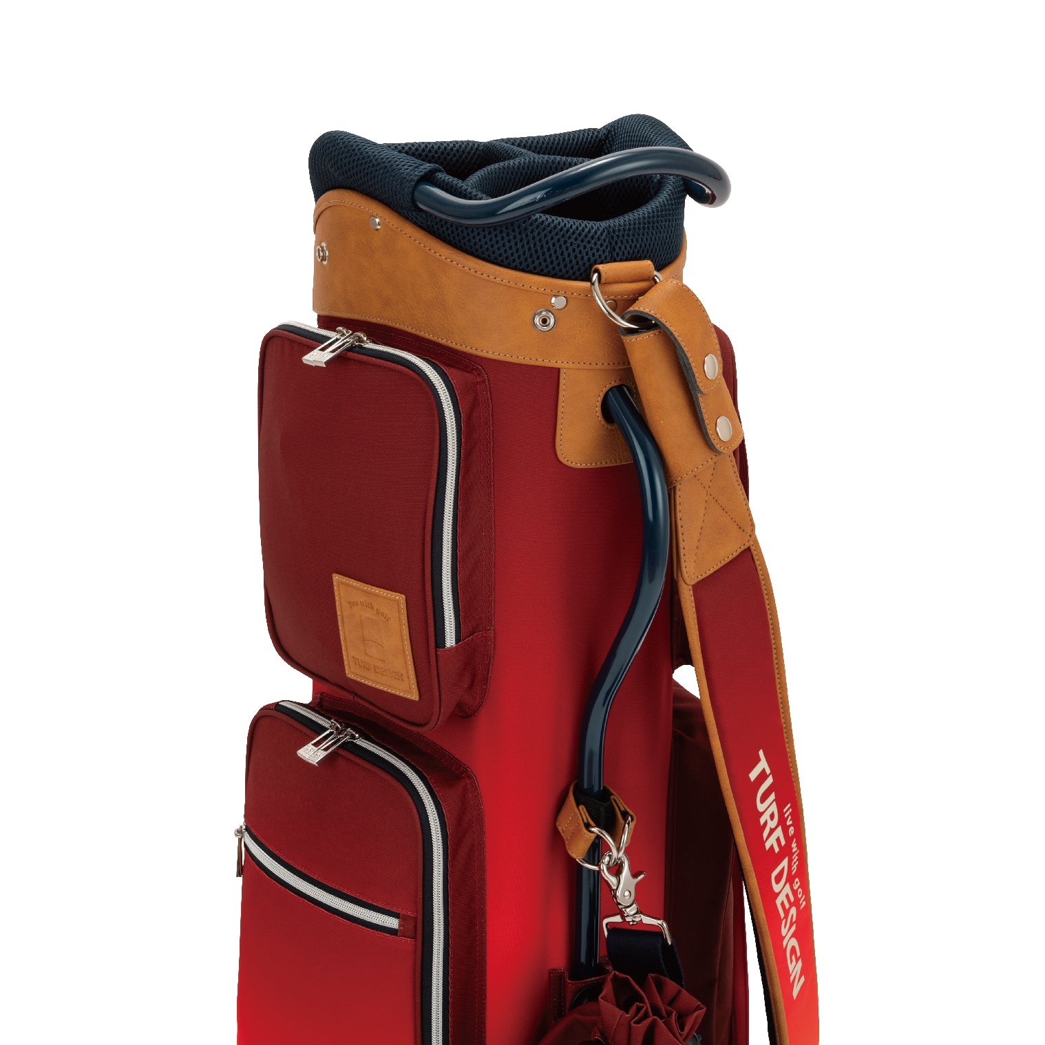 TURF DESIGN キャディバッグ レッド 2024 TDCB-BD70｜ターフデザイン