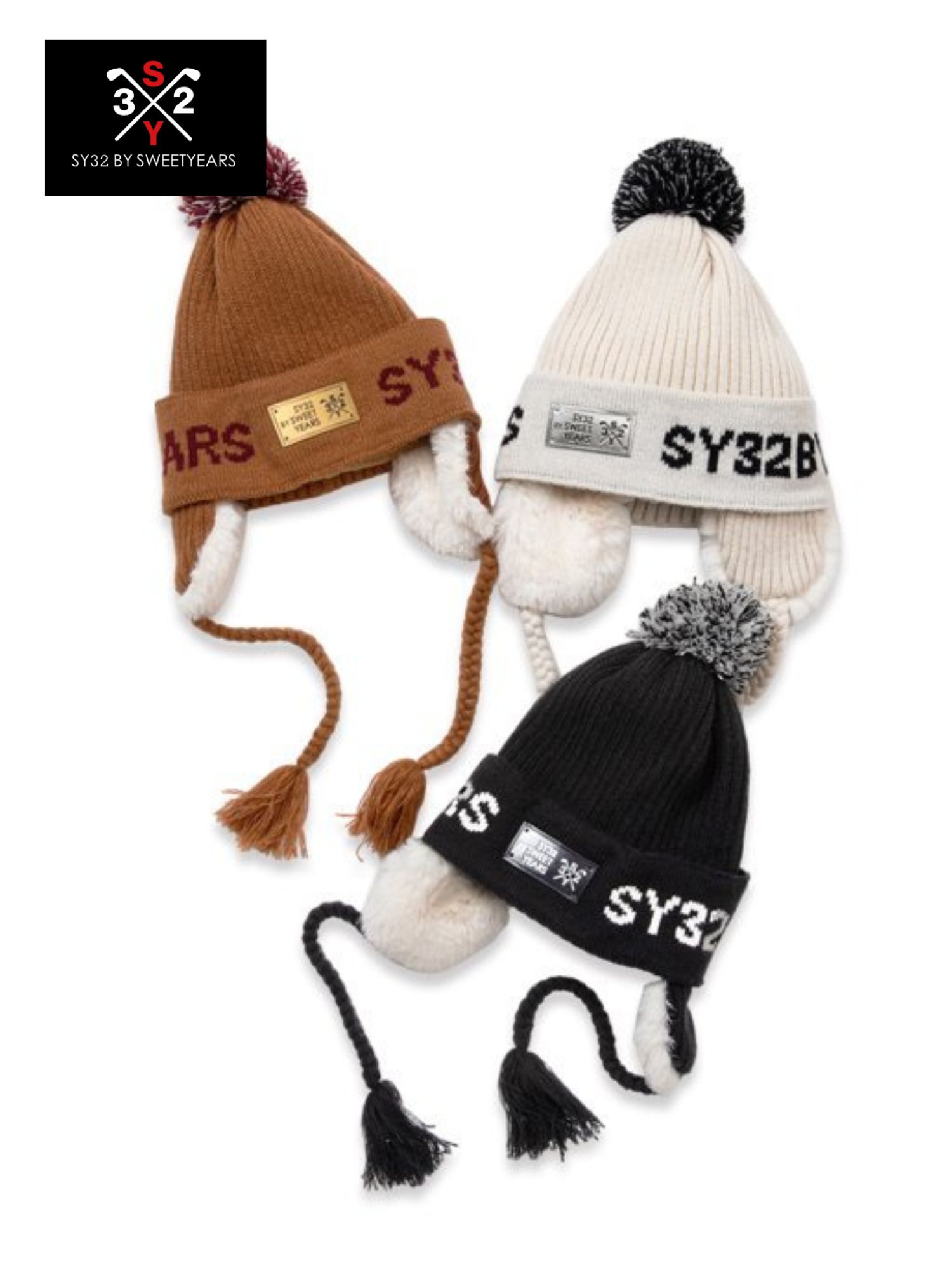 SY32 BONBON FLIGHT KNIT CAP WOMEN'S ／ボンボン フライト ニット
