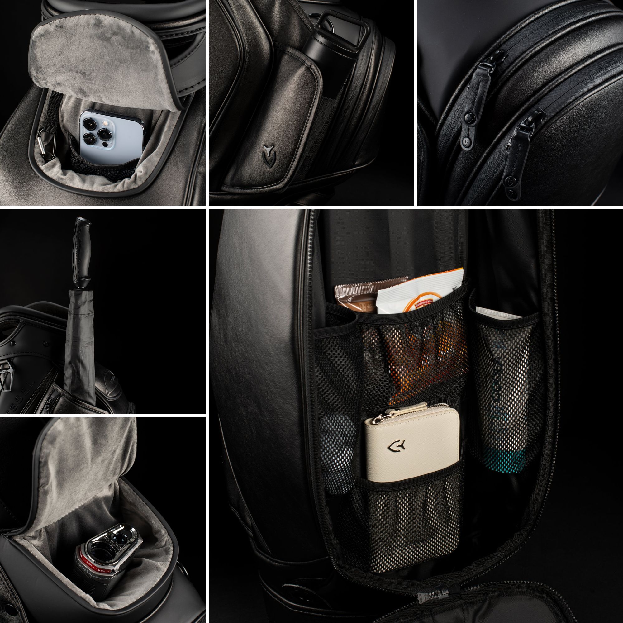 ⛳️新品並 VESSEL PRIME Staff ベゼル キャディバッグ 黒 VESSEL（ベゼル） キャディバッグ PRIME Staff 1071119 | 自転車